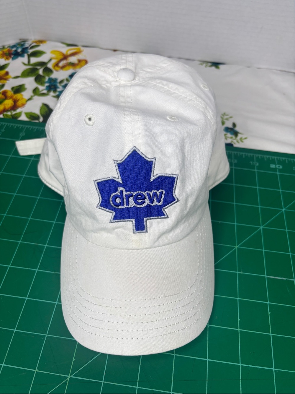Drew House Maple Leafs Baseball Cap Embroidered Blue Maple Patch Adjustable